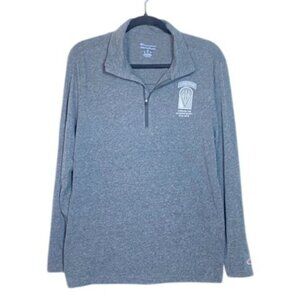Champion Mens US Army Airborne Logo 1/4 Zip Pullover Medium Gray Soft Pullover